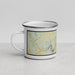 Left View Custom Waverly Ohio Map Enamel Mug in Woodblock