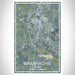 Waxahachie Texas Map Print Portrait Orientation in Afternoon Style With Shaded Background