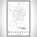 Waxahachie Texas Map Print Portrait Orientation in Classic Style With Shaded Background