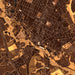 Waxahachie Texas Map Print in Ember Style Zoomed In Close Up Showing Details