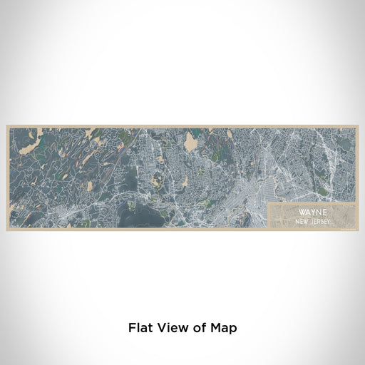 Flat View of Map Custom Wayne New Jersey Map Enamel Mug in Afternoon