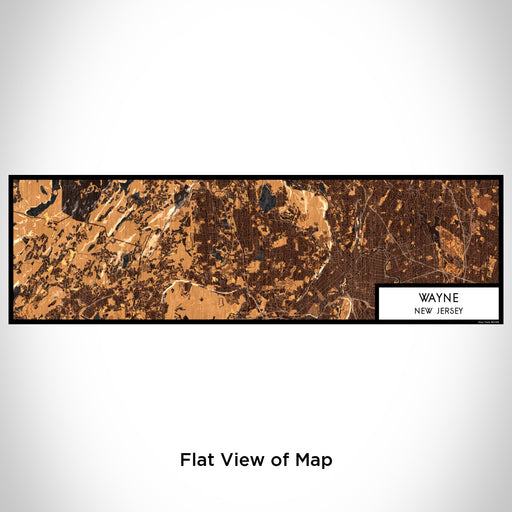 Flat View of Map Custom Wayne New Jersey Map Enamel Mug in Ember