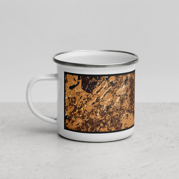 Left View Custom Wayne New Jersey Map Enamel Mug in Ember