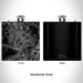 Rendered View of Wayne New Jersey Map Engraving on 6oz Stainless Steel Flask in Black