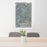 24x36 Waynesville North Carolina Map Print Portrait Orientation in Afternoon Style Behind 2 Chairs Table and Potted Plant