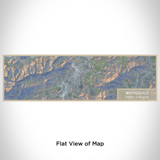 Flat View of Map Custom Waynesville North Carolina Map Enamel Mug in Afternoon