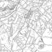 Waynesville North Carolina Map Print in Classic Style Zoomed In Close Up Showing Details