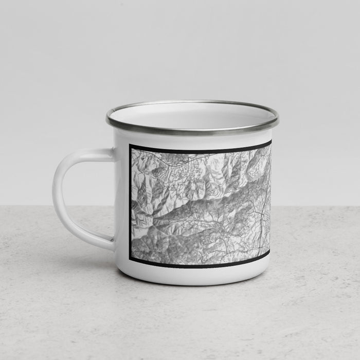 Left View Custom Waynesville North Carolina Map Enamel Mug in Classic