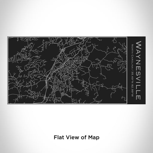 Rendered View of Waynesville North Carolina Map Engraving on 17oz Stainless Steel Insulated Cola Bottle in Black