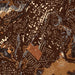 Waynesville North Carolina Map Print in Ember Style Zoomed In Close Up Showing Details