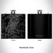 Rendered View of Waynesville North Carolina Map Engraving on 6oz Stainless Steel Flask in Black