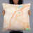 Person holding 22x22 Custom Waynesville North Carolina Map Throw Pillow in Watercolor