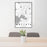 24x36 Wayzata Minnesota Map Print Portrait Orientation in Classic Style Behind 2 Chairs Table and Potted Plant