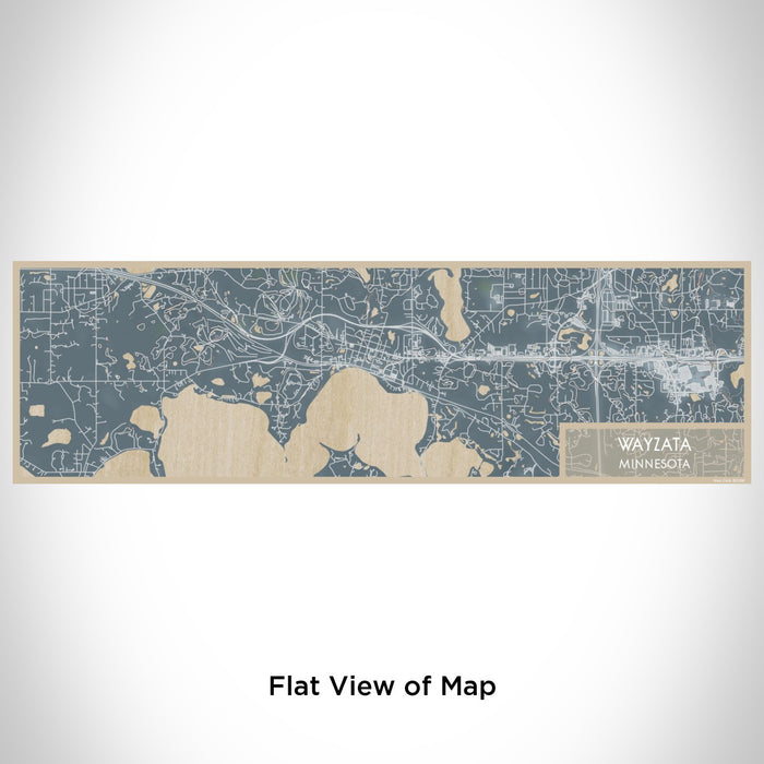 Flat View of Map Custom Wayzata Minnesota Map Enamel Mug in Afternoon