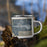 Right View Custom Wayzata Minnesota Map Enamel Mug in Afternoon on Grass With Trees in Background