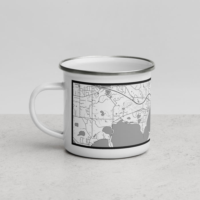 Left View Custom Wayzata Minnesota Map Enamel Mug in Classic