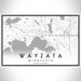 Wayzata Minnesota Map Print Landscape Orientation in Classic Style With Shaded Background