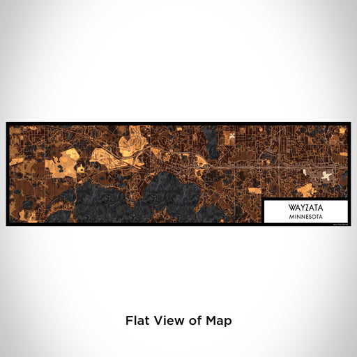 Flat View of Map Custom Wayzata Minnesota Map Enamel Mug in Ember