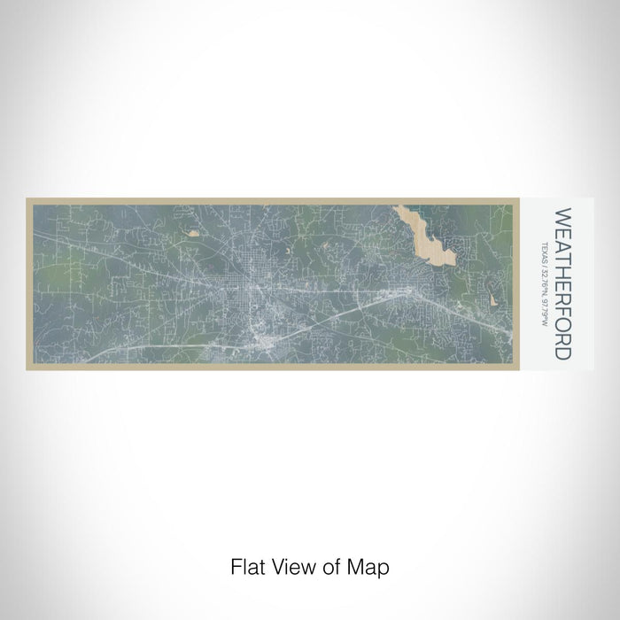 Rendered View of Weatherford Texas Map on 10oz Stainless Steel Insulated Cup in Afternoon with Sliding Lid