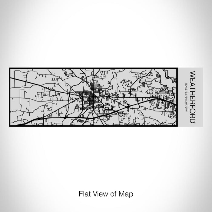 Rendered View of Weatherford Texas Map on 10oz Stainless Steel Insulated Cup with Sipping Lid