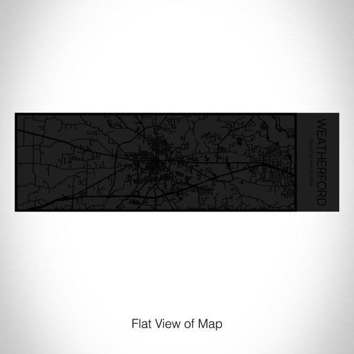 Rendered View of Weatherford Texas Map on 10oz Stainless Steel Insulated Cup in Matte Black with Sliding Lid
