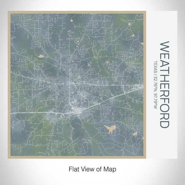 Rendered View of Weatherford Texas Map on 17oz Stainless Steel Insulated Tumbler in Afternoon Map Style