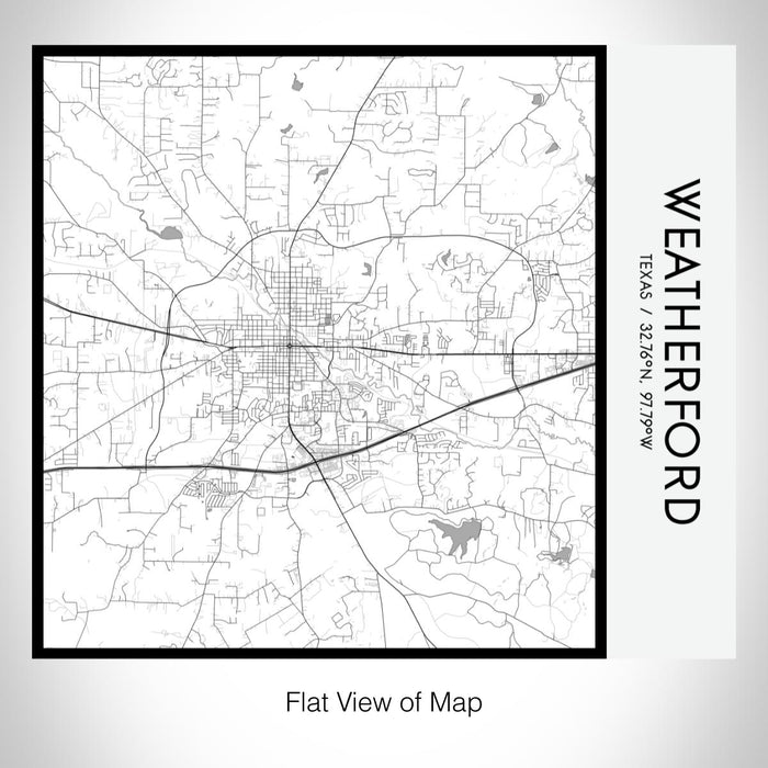 Rendered View of Weatherford Texas Map on 17oz Stainless Steel Insulated Tumbler in Classic Map Style