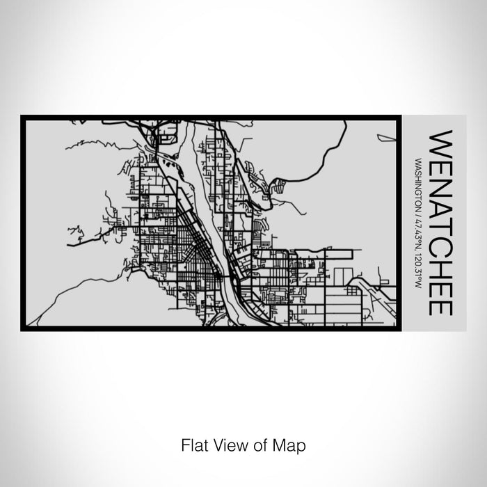 Rendered View of Wenatchee Washington Map on 17oz Stainless Steel Insulated Cola Bottle in Stainless