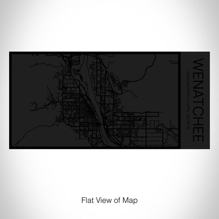 Rendered View of Wenatchee Washington Map on 17oz Stainless Steel Insulated Cola Bottle in Stainless in Matte Black