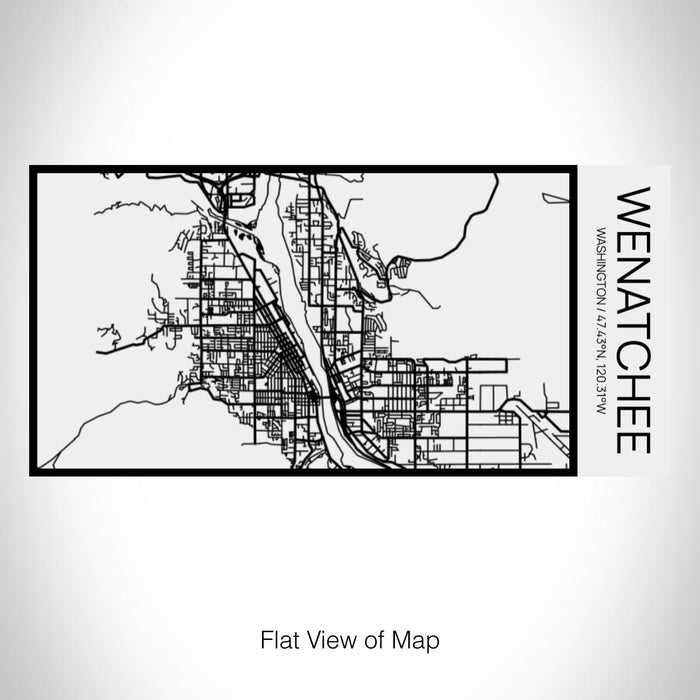Rendered View of Wenatchee Washington Map on 17oz Stainless Steel Insulated Cola Bottle in Stainless in Matte White