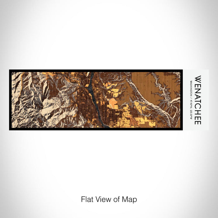 Rendered View of Wenatchee Washington Map on 10oz Stainless Steel Insulated Cup in Ember with Sliding Lid