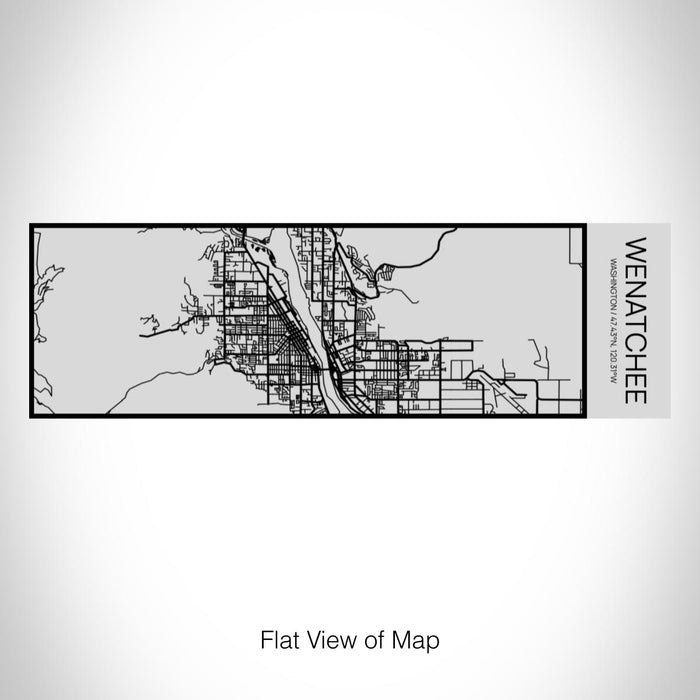 Rendered View of Wenatchee Washington Map on 10oz Stainless Steel Insulated Cup with Sipping Lid