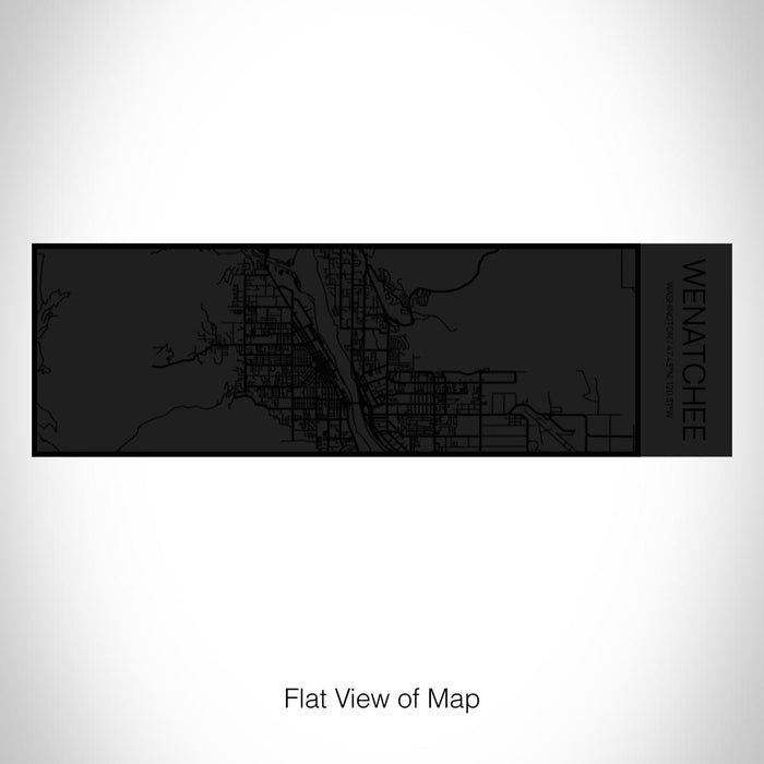 Rendered View of Wenatchee Washington Map on 10oz Stainless Steel Insulated Cup in Matte Black with Sliding Lid