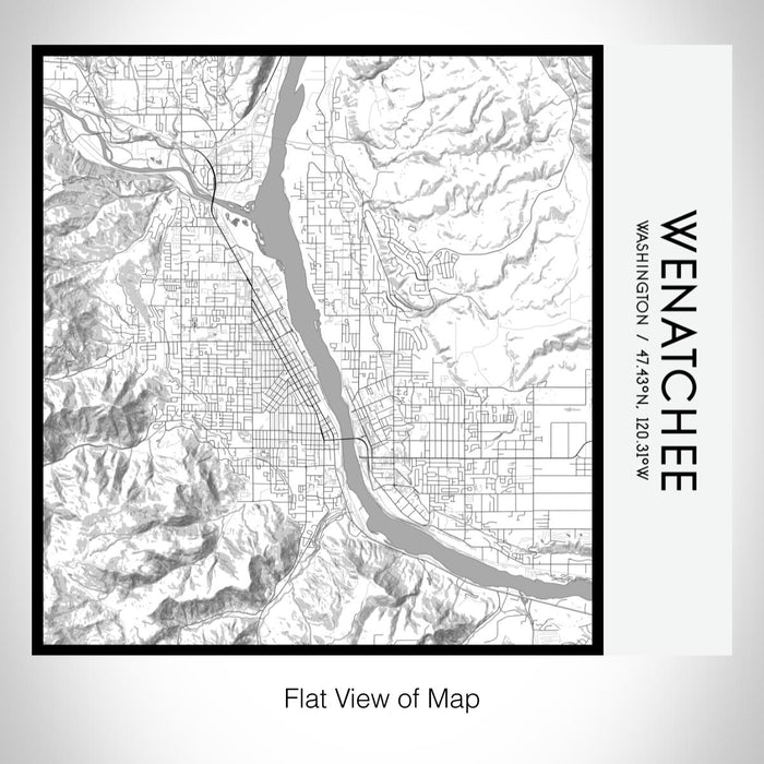 Rendered View of Wenatchee Washington Map on 17oz Stainless Steel Insulated Tumbler in Classic Map Style