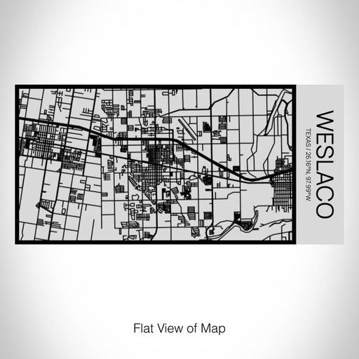 Rendered View of Weslaco Texas Map on 17oz Stainless Steel Insulated Cola Bottle in Stainless