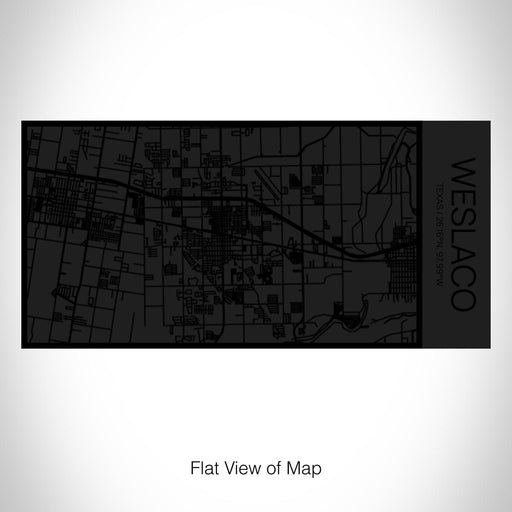 Rendered View of Weslaco Texas Map on 17oz Stainless Steel Insulated Cola Bottle in Stainless in Matte Black