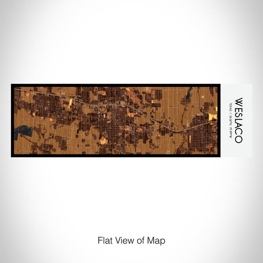 Rendered View of Weslaco Texas Map on 10oz Stainless Steel Insulated Cup in Ember with Sliding Lid