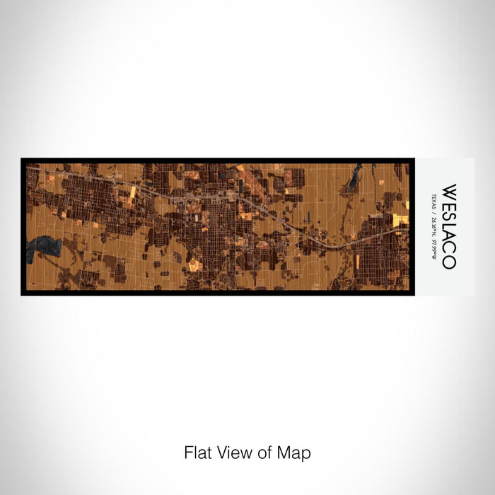 Rendered View of Weslaco Texas Map on 10oz Stainless Steel Insulated Cup in Ember with Sliding Lid