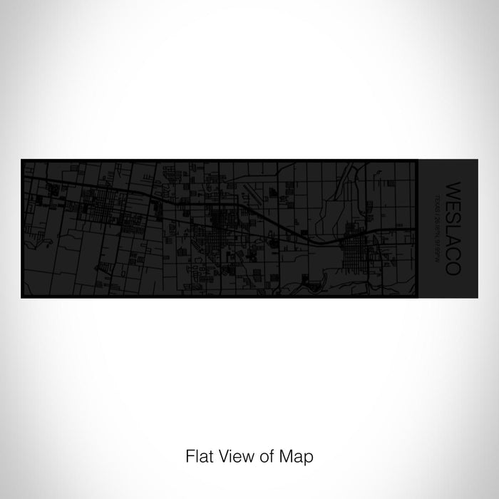 Rendered View of Weslaco Texas Map on 10oz Stainless Steel Insulated Cup in Matte Black with Sliding Lid
