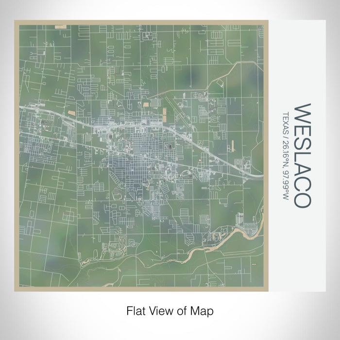Rendered View of Weslaco Texas Map on 17oz Stainless Steel Insulated Tumbler in Afternoon Map Style
