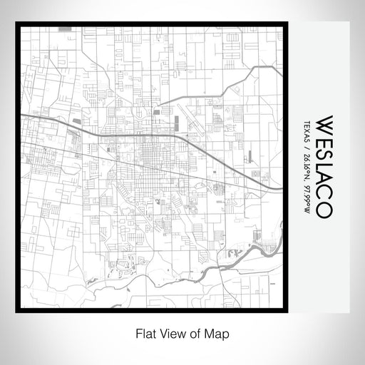 Rendered View of Weslaco Texas Map on 17oz Stainless Steel Insulated Tumbler in Classic Map Style