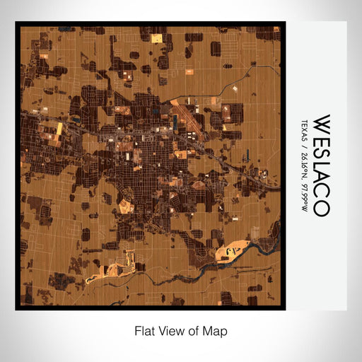 Rendered View of Weslaco Texas Map on 17oz Stainless Steel Insulated Tumbler in Ember Map Style