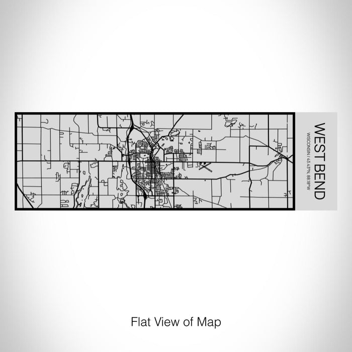 Rendered View of West Bend Wisconsin Map on 10oz Stainless Steel Insulated Cup with Sipping Lid