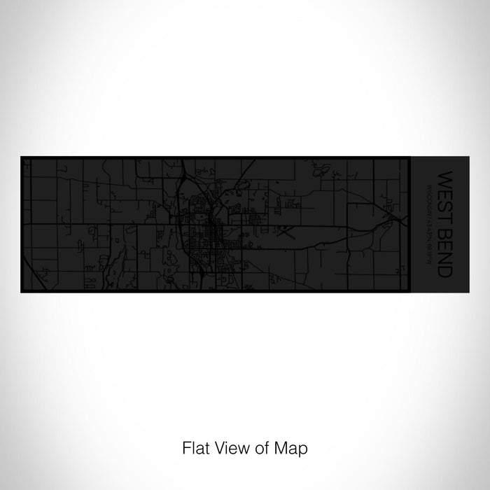 Rendered View of West Bend Wisconsin Map on 10oz Stainless Steel Insulated Cup in Matte Black with Sliding Lid