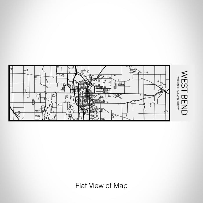 Rendered View of West Bend Wisconsin Map on 10oz Stainless Steel Insulated Cup in Matte White with Sliding Lid