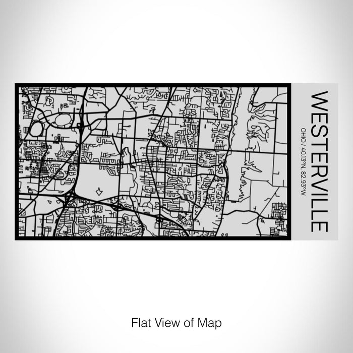 Rendered View of Westerville Ohio Map on 17oz Stainless Steel Insulated Cola Bottle in Stainless