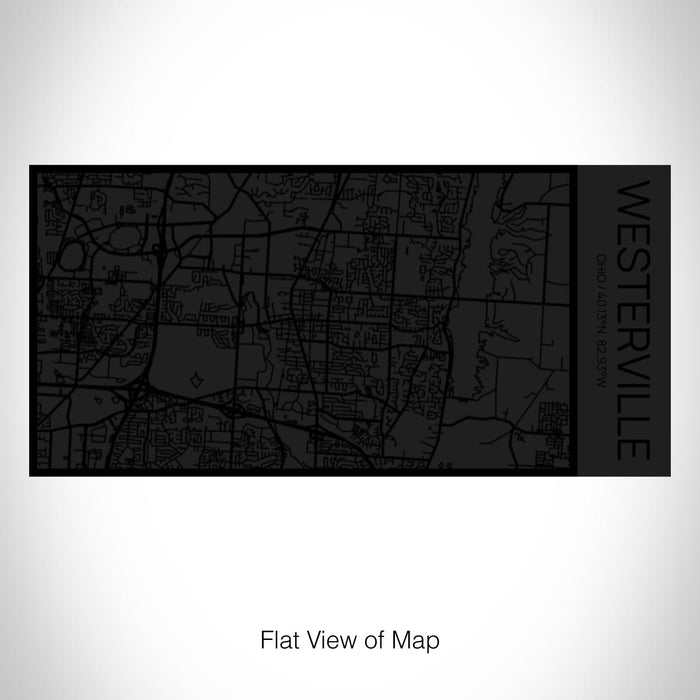 Rendered View of Westerville Ohio Map on 17oz Stainless Steel Insulated Cola Bottle in Stainless in Matte Black