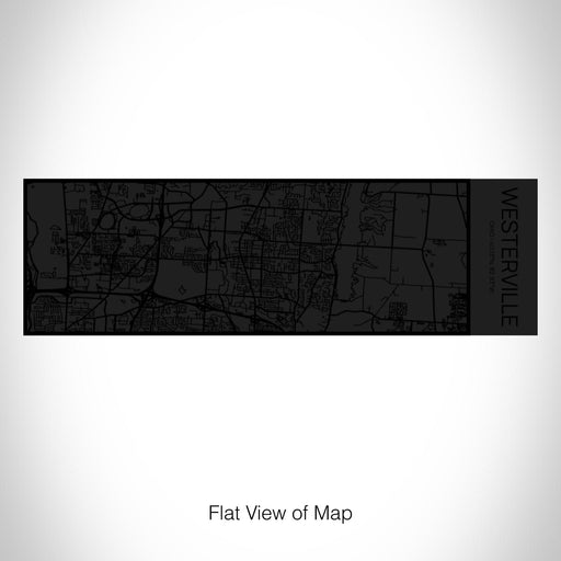 Rendered View of Westerville Ohio Map on 10oz Stainless Steel Insulated Cup in Matte Black with Sliding Lid