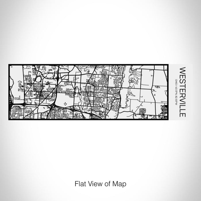 Rendered View of Westerville Ohio Map on 10oz Stainless Steel Insulated Cup in Matte White with Sliding Lid