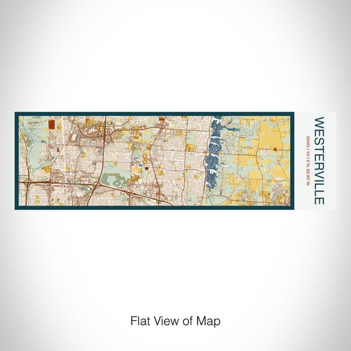 Rendered View of Westerville Ohio Map on 10oz Stainless Steel Insulated Cup in Woodblock with Sliding Lid